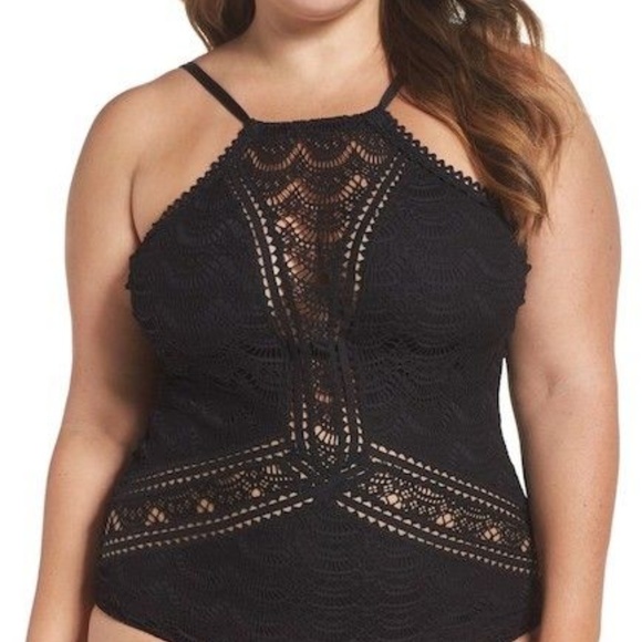 ** BECCA Becca Etc.Crocheted 1-Piece Swimsuit NWT - Picture 2 of 5